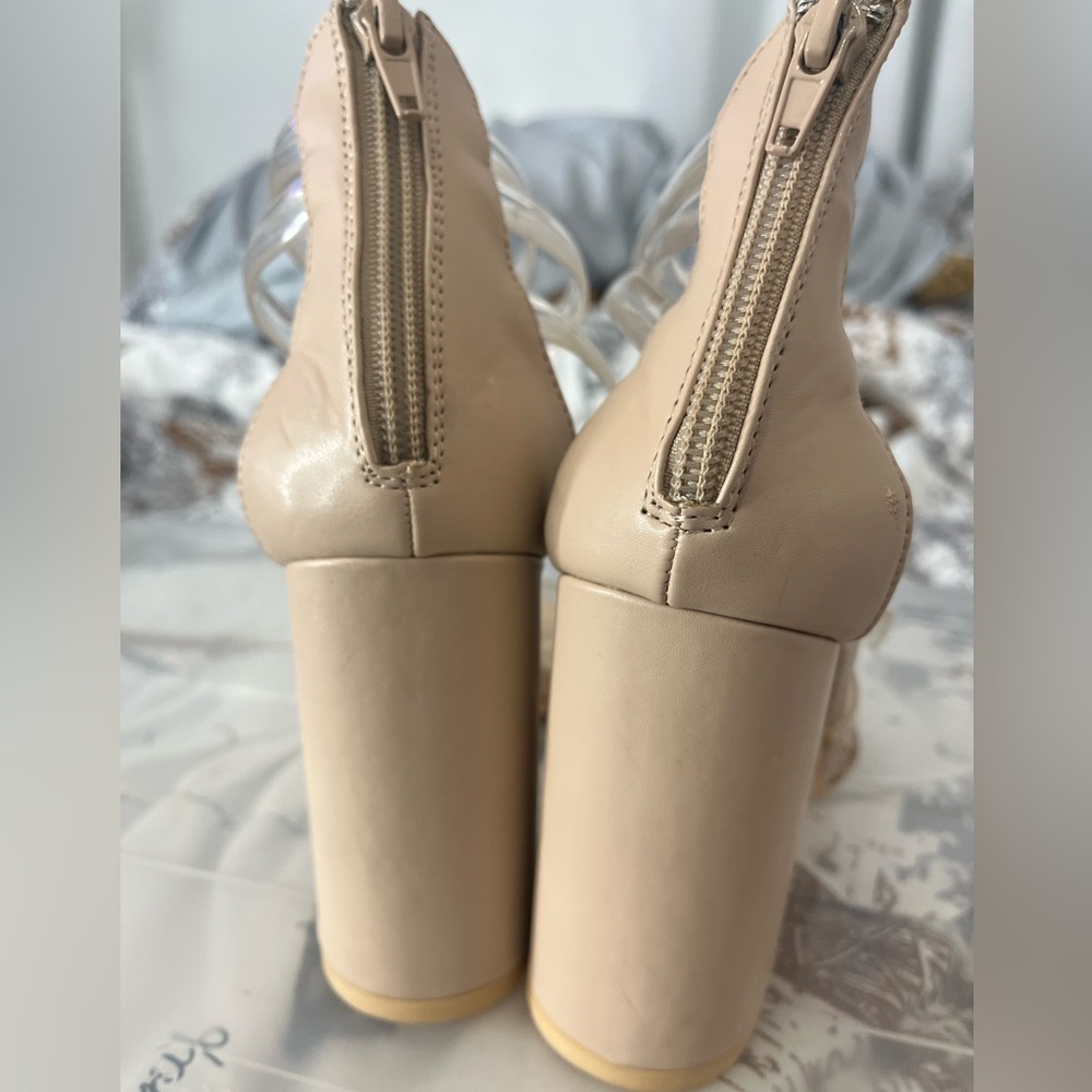 Forever21 Block Nude Heels - Picture 5 of 9